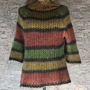 RUBBISH | Striped Mohair Sweater | XL